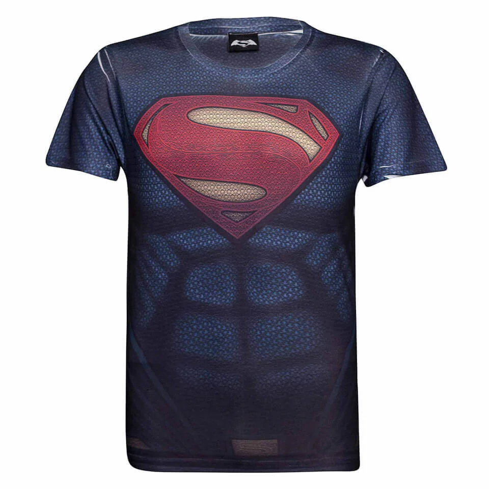 DC Comics Superman Muscle Heren T-Shirt -Blauw - S - Blauw Afbeelding 1