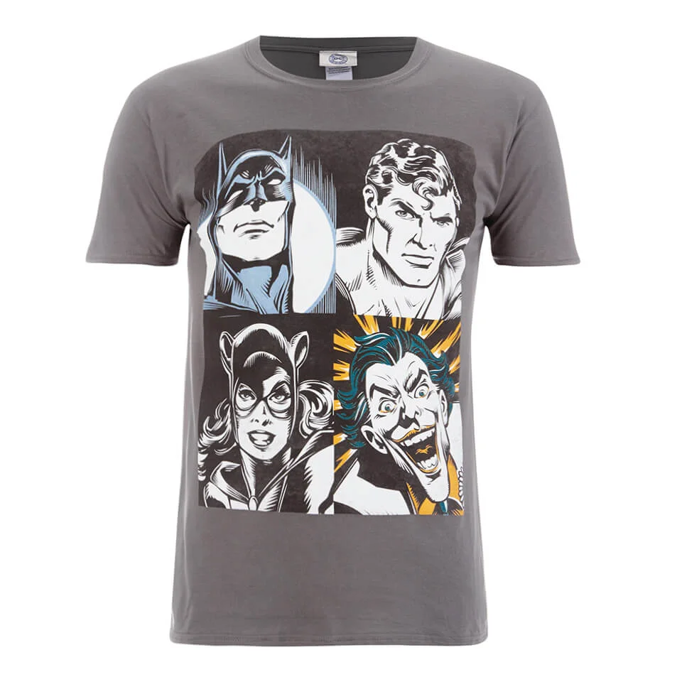 DC Comics Batman Face Heren T-Shirt - Grijs - S Afbeelding 1