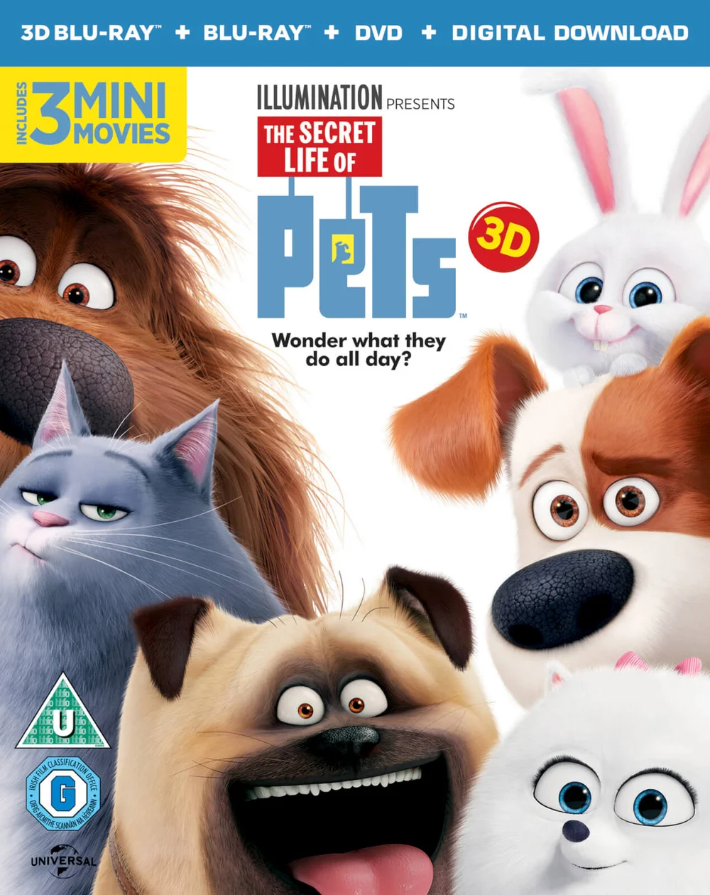 The Secret Life of Pets 3D (inclusief 2D versie + UV kopie) Afbeelding 1