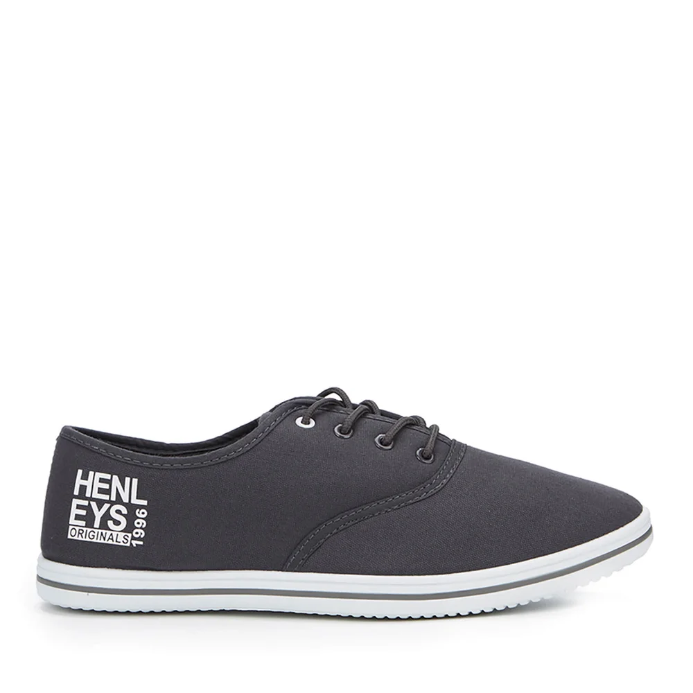 Henleys Men's Stash Canvas Pumps - Charcoal - UK 6 - Grijs Afbeelding 1