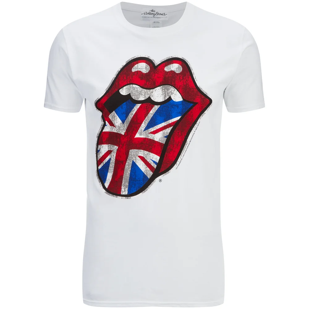 Rolling Stones Mens UK Tongue T-Shirt - Wit - S Afbeelding 1