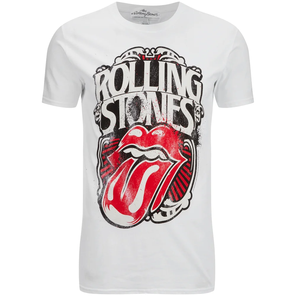 Rolling Stones Mens Logo Tongue T-Shirt - Wit - S Afbeelding 1