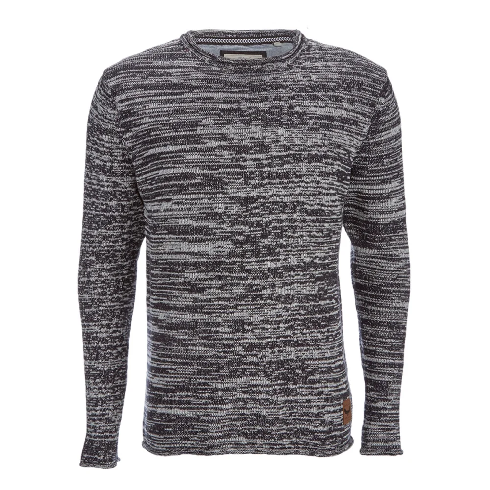 Brave Soul Men's Boren Marl Jumper - Navy Marl - S - Blauw Afbeelding 1