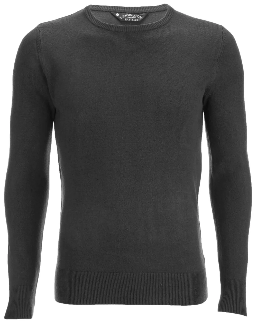 Kensington Eastside Men's Balint Crew Neck Jumper - Charcoal - M - Grijs Afbeelding 1