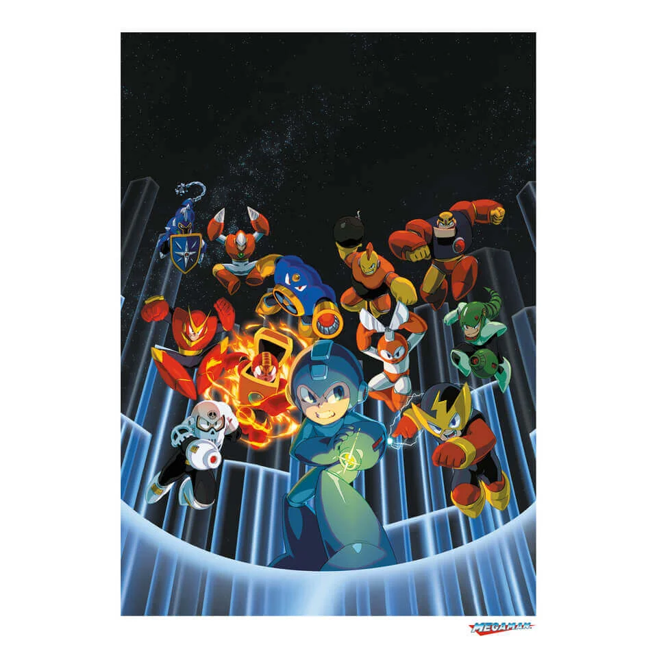 Mega Man Limited Edition Giclee Art Print - Timed Sale Afbeelding 1