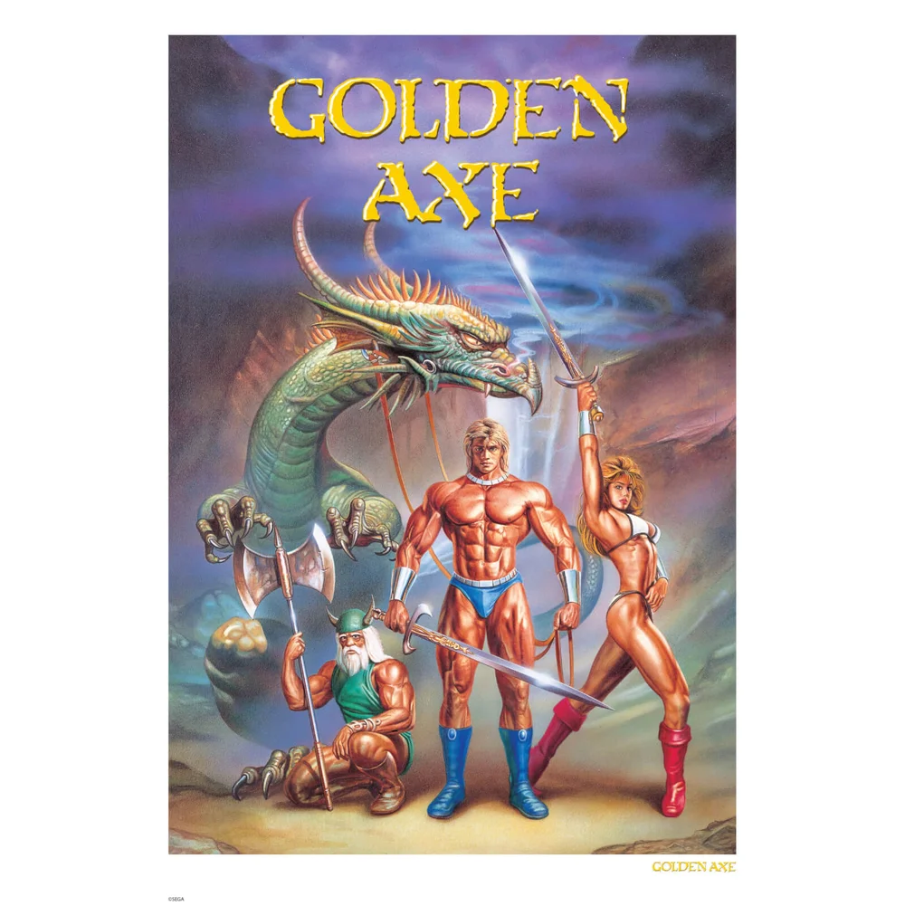 Golden Axe Limited Edition Giclee Art Print - Timed Sale Afbeelding 1