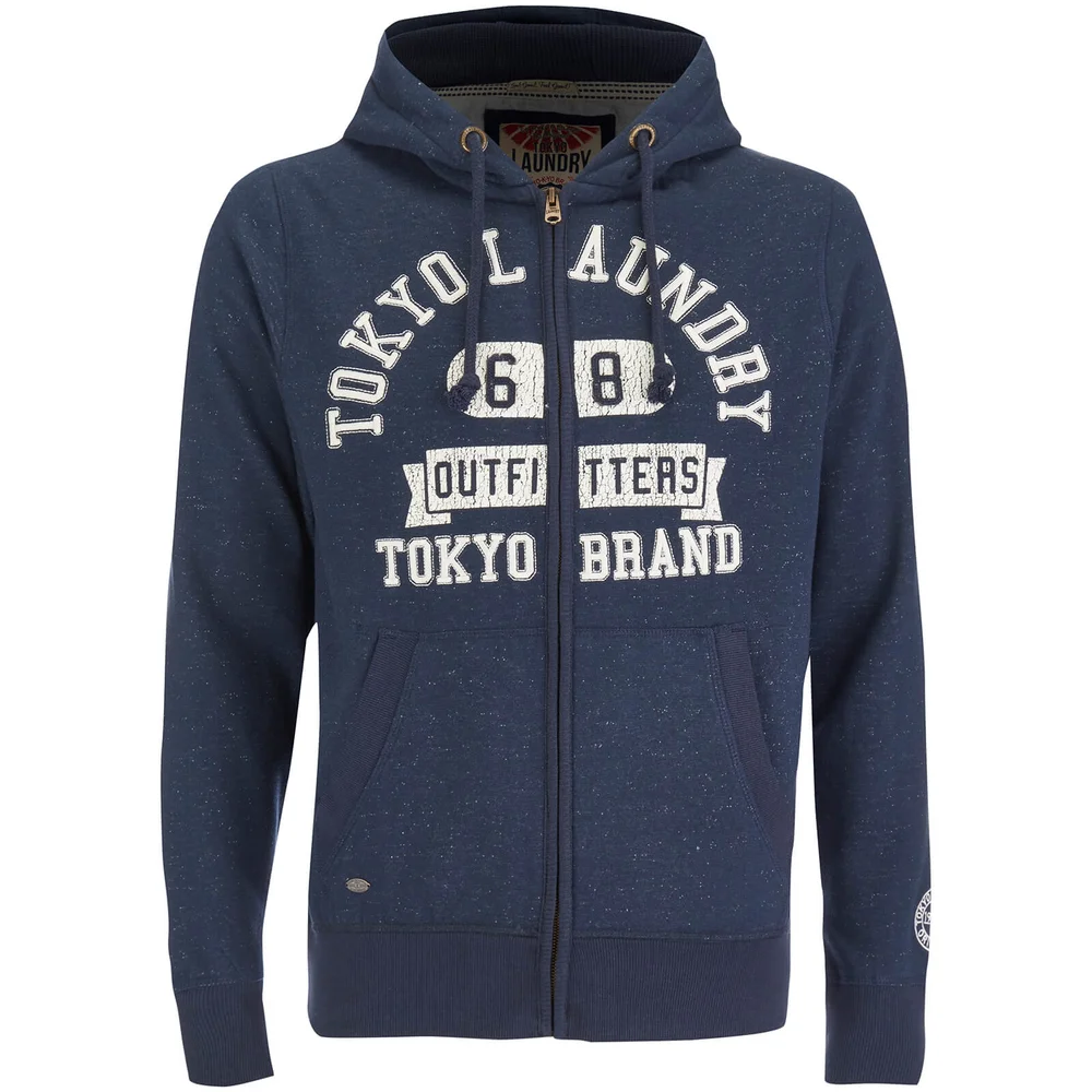 Tokyo Laundry Men's Hotchkiss Zip Through Hoody - Dark Navy - S - Navy blauw Afbeelding 1