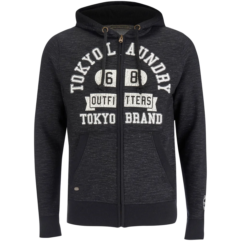 Tokyo Laundry Men's Hotchkiss Zip Through Hoody - Black - S - Zwart Afbeelding 1