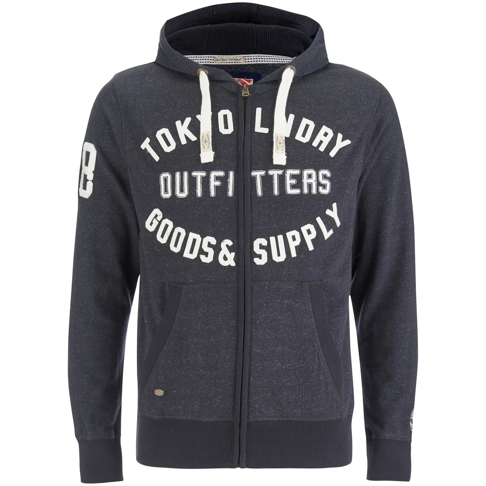 Tokyo Laundry Men's Hawk Hills Zip Through Hoody - Charcoal Marl - S - Grijs Afbeelding 1