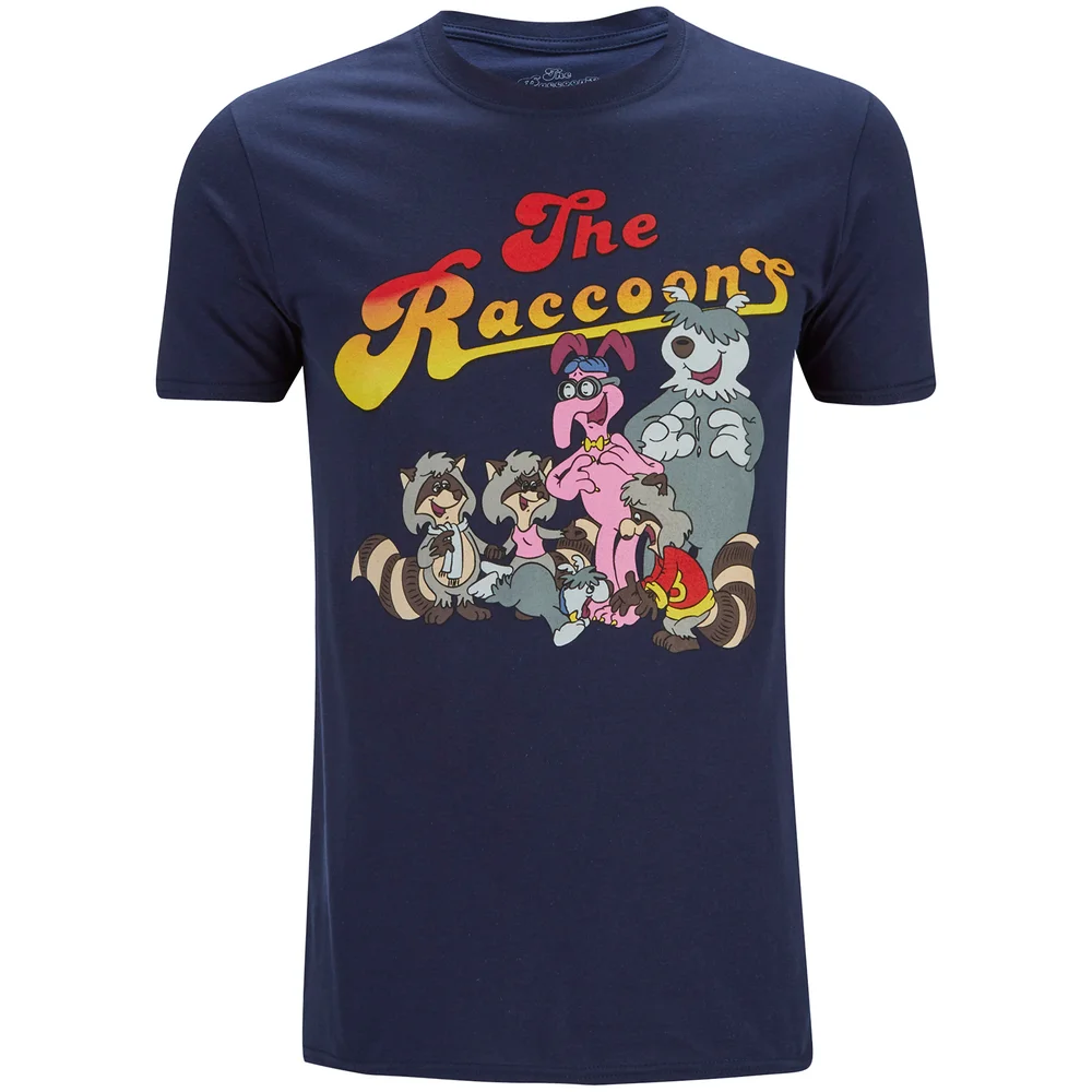 The Raccoons Mens Characters T-Shirt - Navy - S - Blauw Afbeelding 1