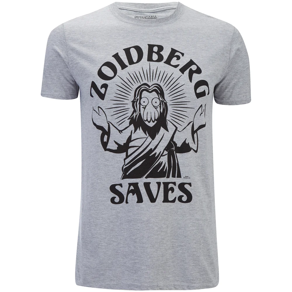 Futurama Mens Zoidberg Saves T-Shirt - Grijs Melange - S - Grijs Afbeelding 1