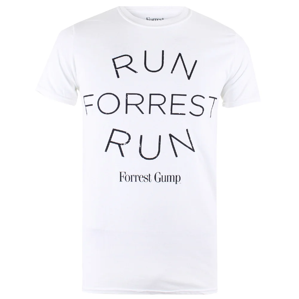 Forrest Gump Run Forrest Heren T-Shirt - Wit - S Afbeelding 1