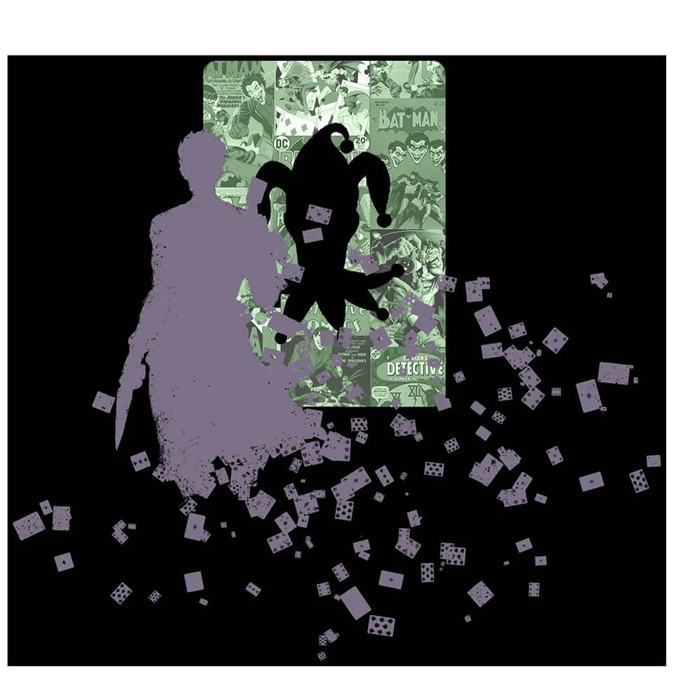 No Joke Joker Comic Book Inspired Art Print - 14" x 11" Afbeelding 1