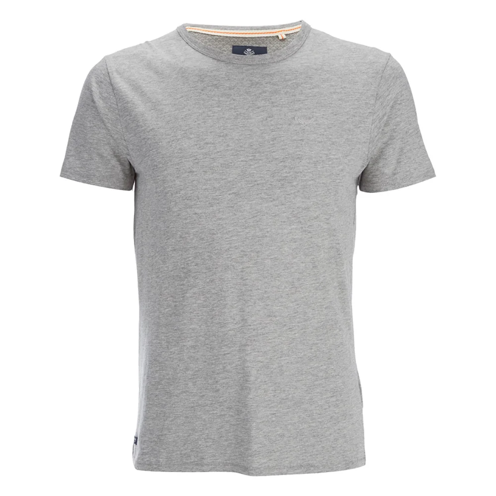 Threadbare Men's William Plain Crew Neck T-Shirt - Grey Marl - S - Grijs Afbeelding 1