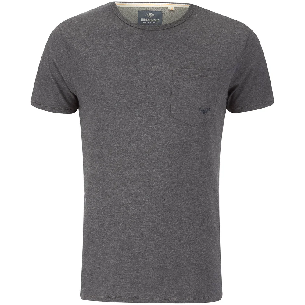 Threadbare Men's Jack Pocket Crew Neck T-Shirt - Dark Grey - S - Grijs Afbeelding 1