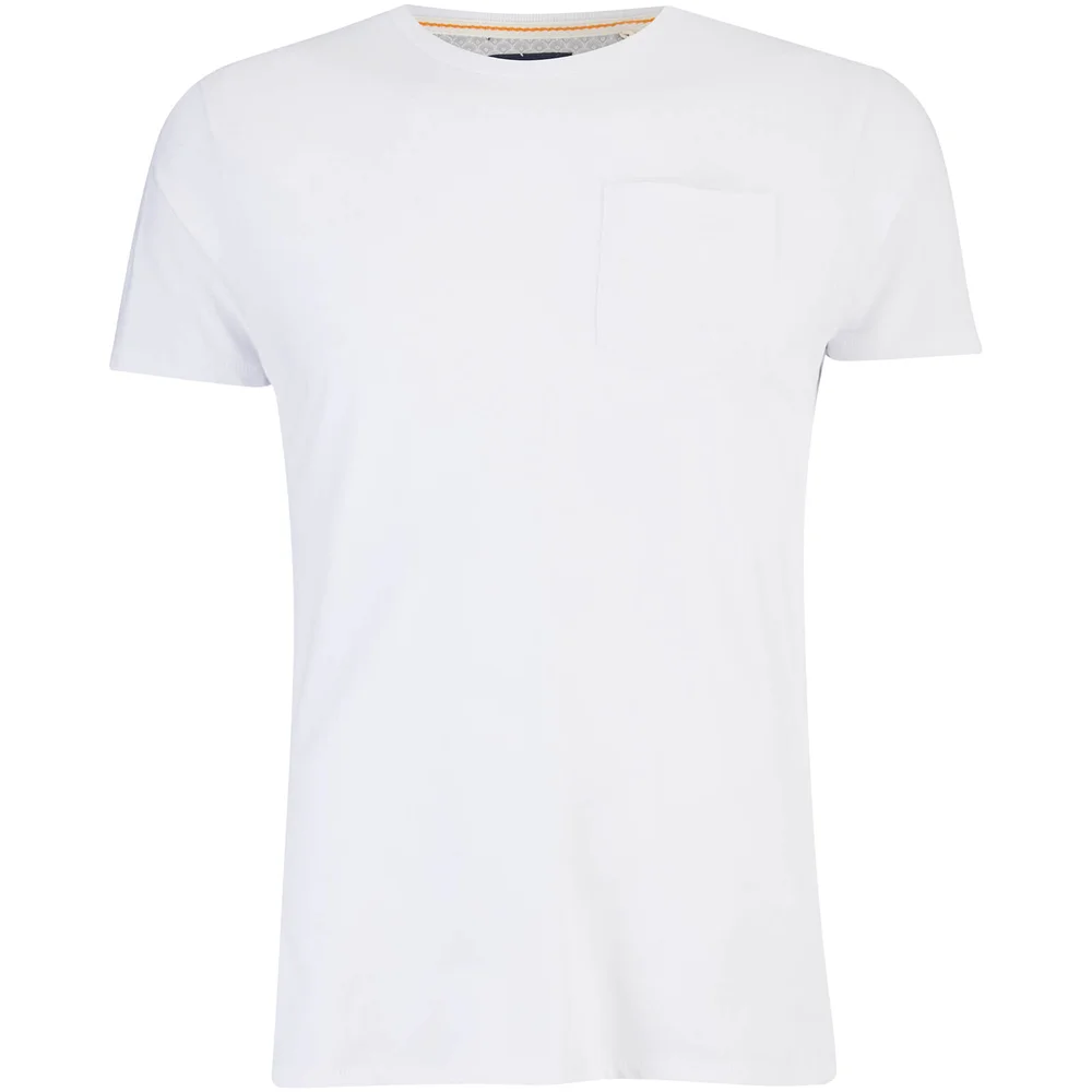 Threadbare Men's Jack Pocket Crew Neck T-Shirt - White - S - Wit Afbeelding 1