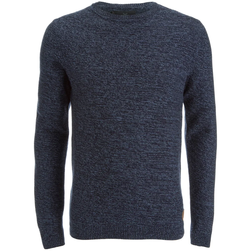 Threadbare Men's Darkwell Gradient Jumper - Rich Navy/Denim - S - Navy blauw Afbeelding 1