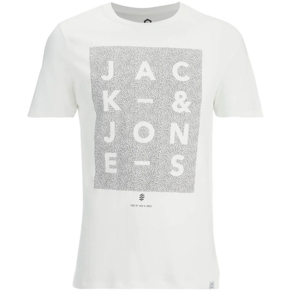 Jack & Jones Men's Core Paris Print T-Shirt - Blanc De Blanc - S - Wit Afbeelding 1
