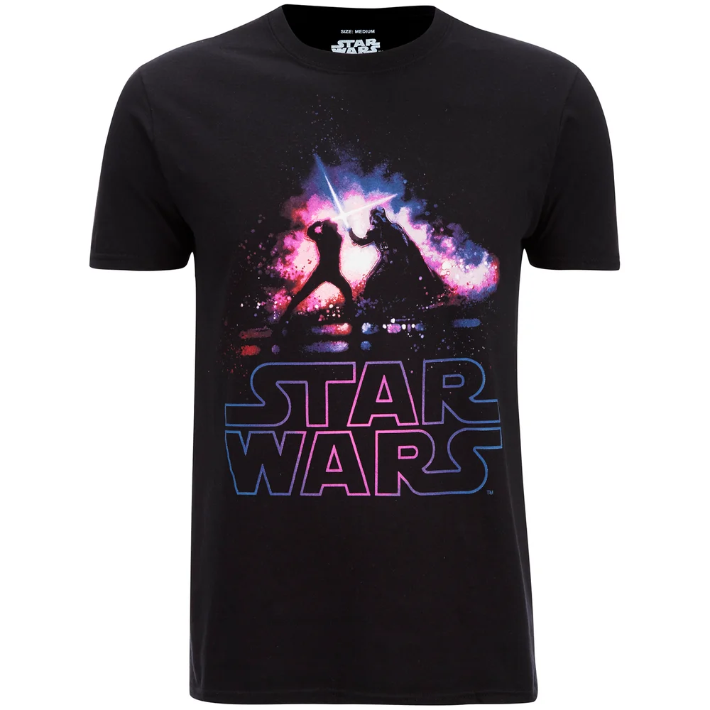 Star Wars Mens Galaxy Force T-Shirt - Zwart - S - Zwart Afbeelding 1