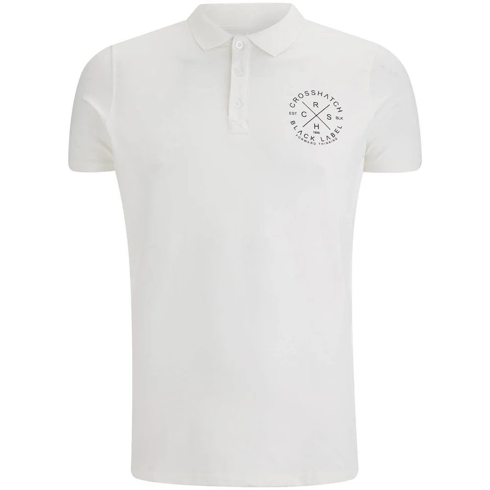 Crosshatch Men's Cultize Stamp Polo Shirt - Off White - S - Steen Afbeelding 1