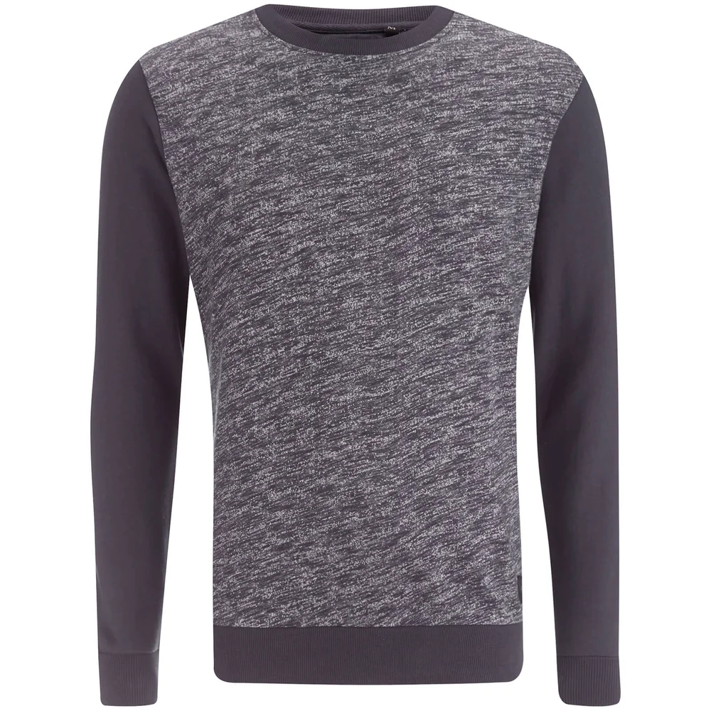 Brave Soul Men's Stone Zip Sweatshirt - Navy - S - Navy blauw Afbeelding 1