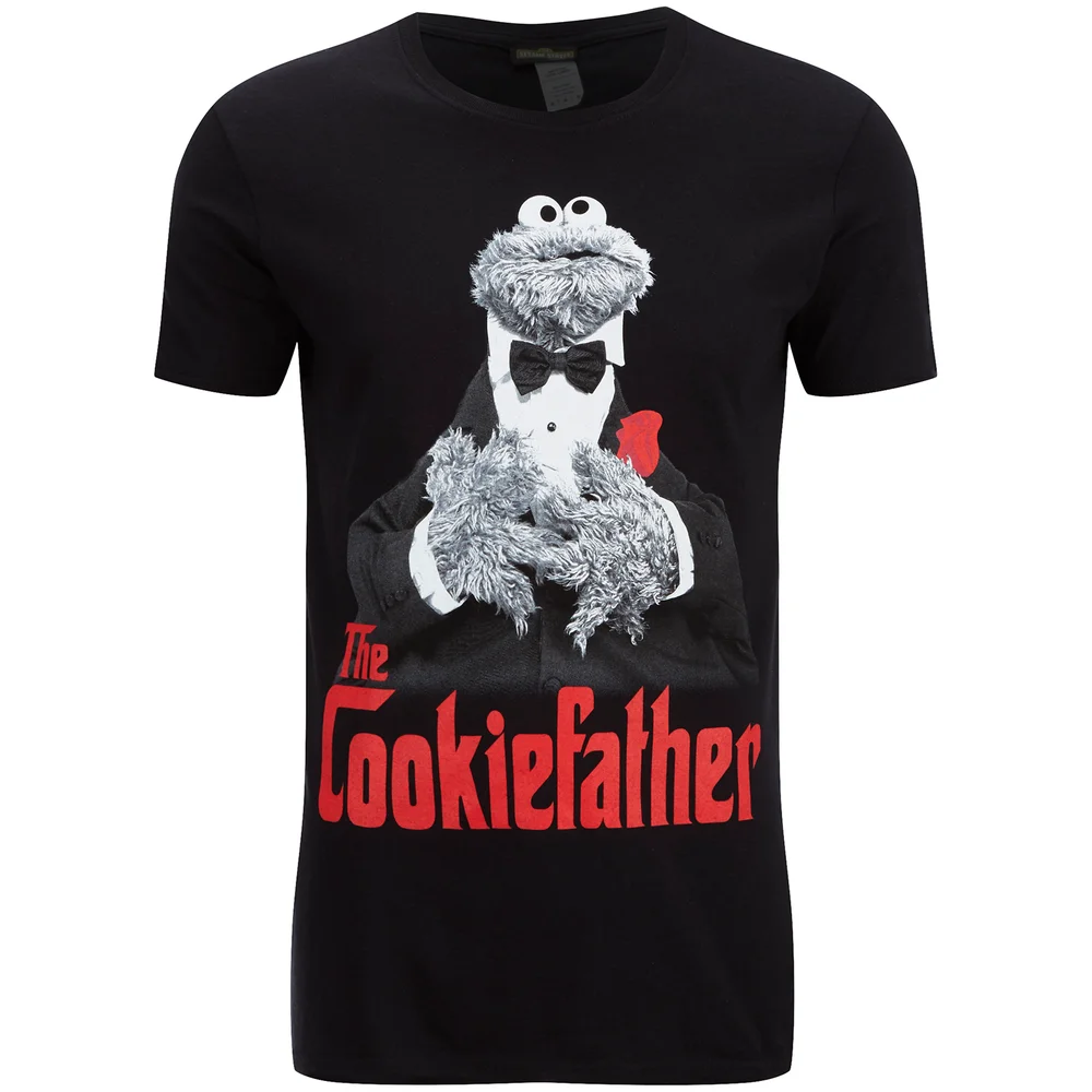 Cookie Monster Cookiefather Heren T-Shirt - Zwart - S - Zwart Afbeelding 1