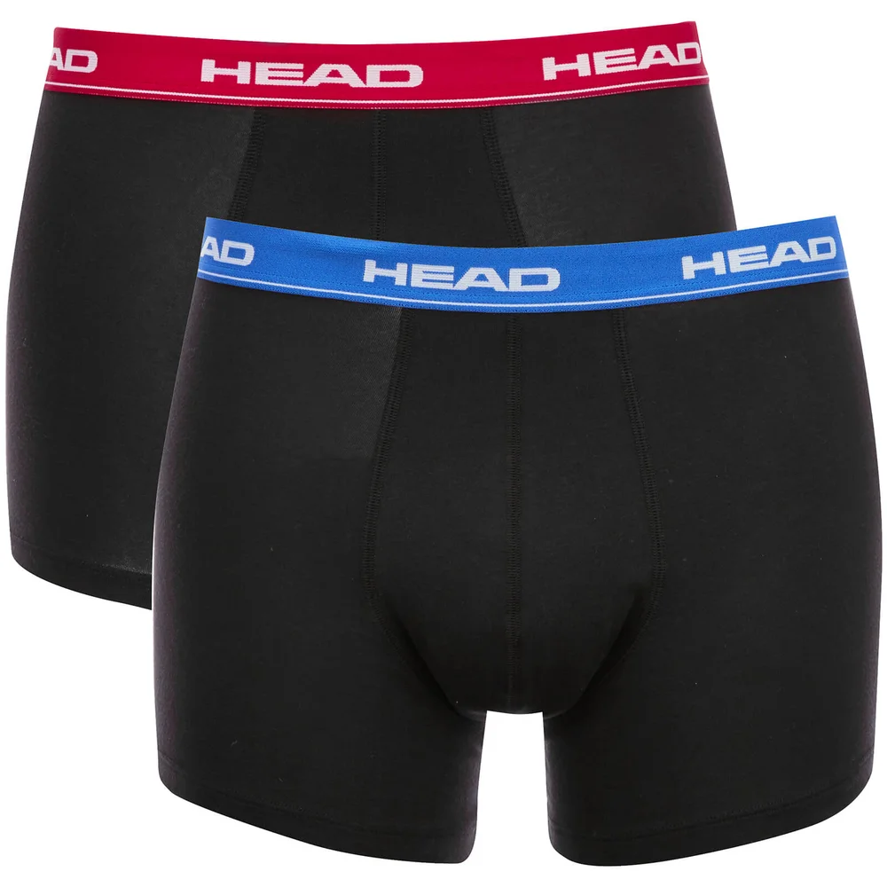 Head Men's 2-Pack Boxers - Black/Red/Blue - S - Zwart Afbeelding 1
