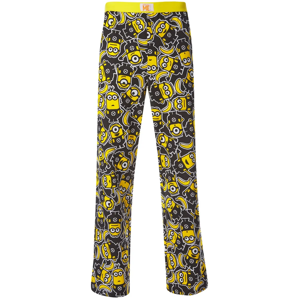 Minions Men's Character Print Lounge Pants - Yellow - S - Geel Afbeelding 1