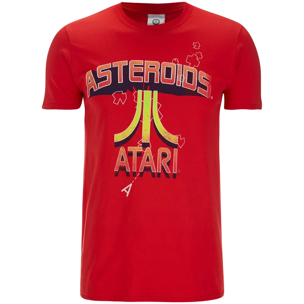 Atari Asteroids Atari Vintage Logo Heren T-Shirt - Rood - S Afbeelding 1