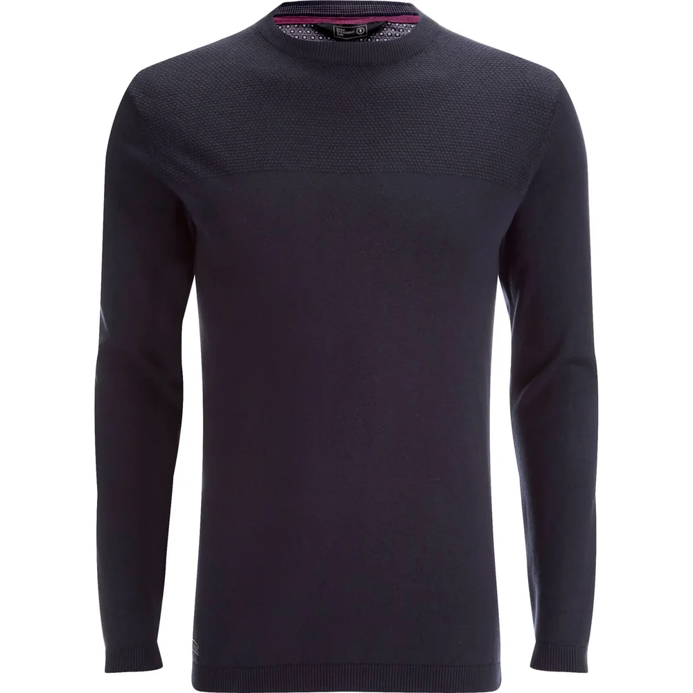 Dissident Men's Stelios Crew Neck Jumper - Dark Navy - S - Navy blauw Afbeelding 1