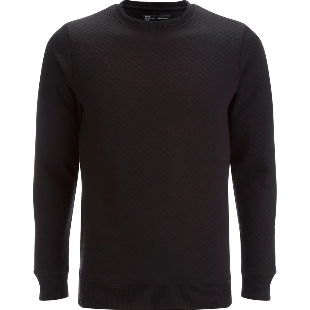 Dissident Men's Claredale Quilted Sweatshirt - Black - S - Zwart Afbeelding 1