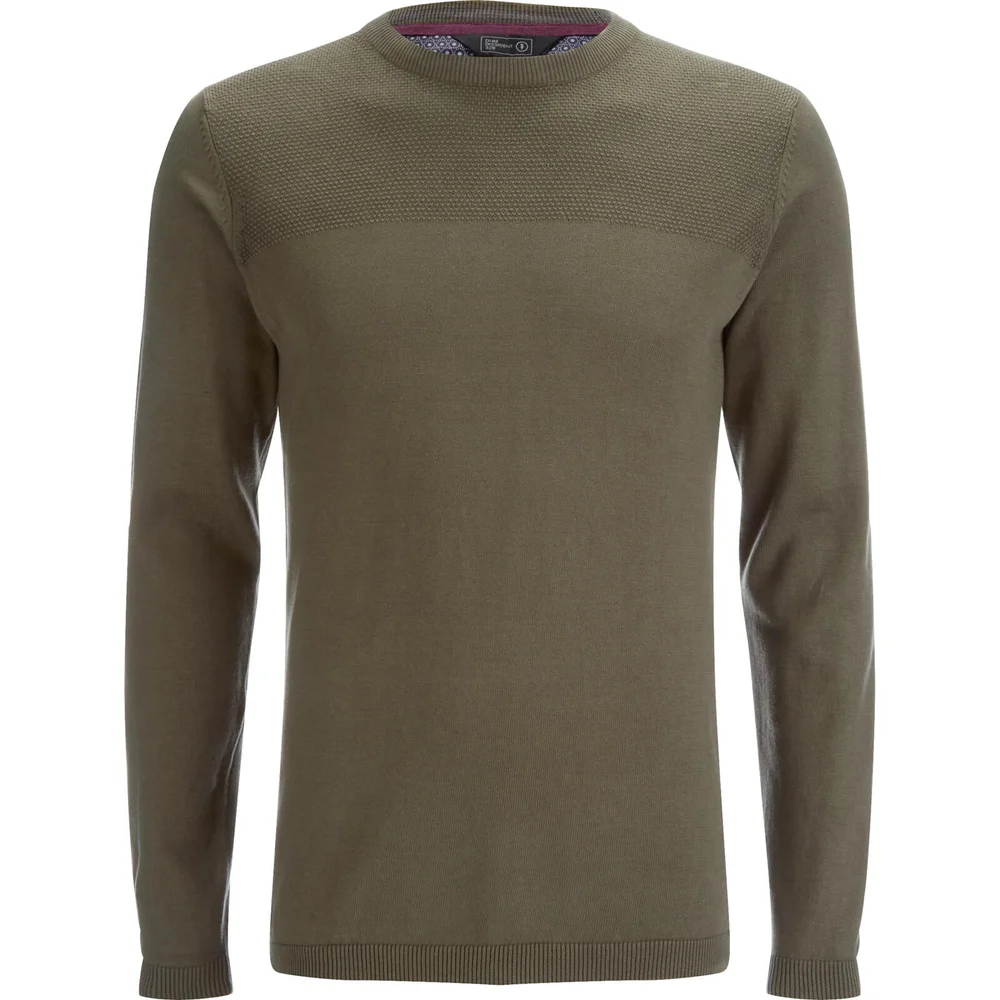 Dissident Men's Stelios Crew Neck Jumper - Amazon Khaki - S - Groen Afbeelding 1