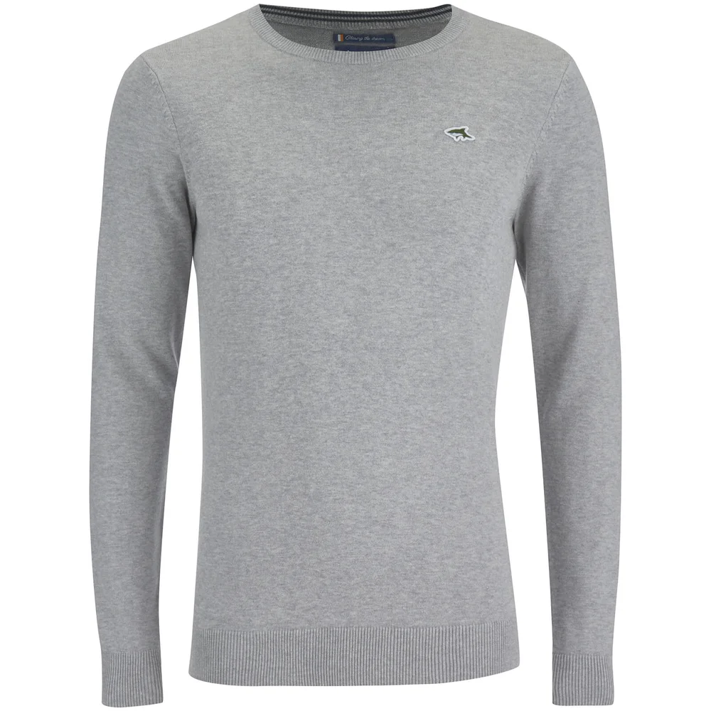 Le Shark Men's Union Cotton Crew Neck Jumper - Light Grey Marl - S - Grijs Afbeelding 1