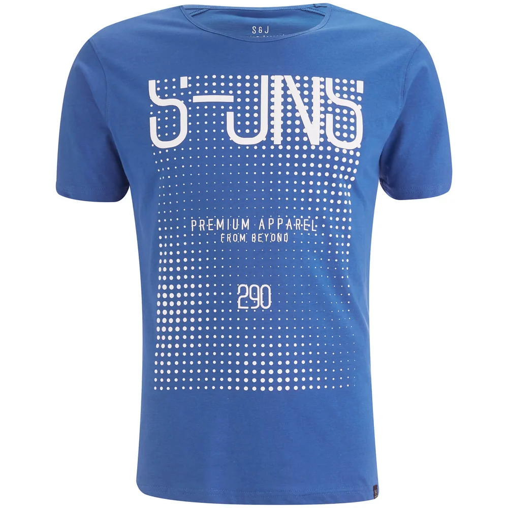 Smith & Jones Men's Cenotaph Print T-Shirt - Classic Blue - S - Blauw Afbeelding 1