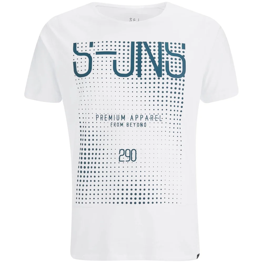 Smith & Jones Men's Cenotaph Print T-Shirt - White - S - Wit Afbeelding 1
