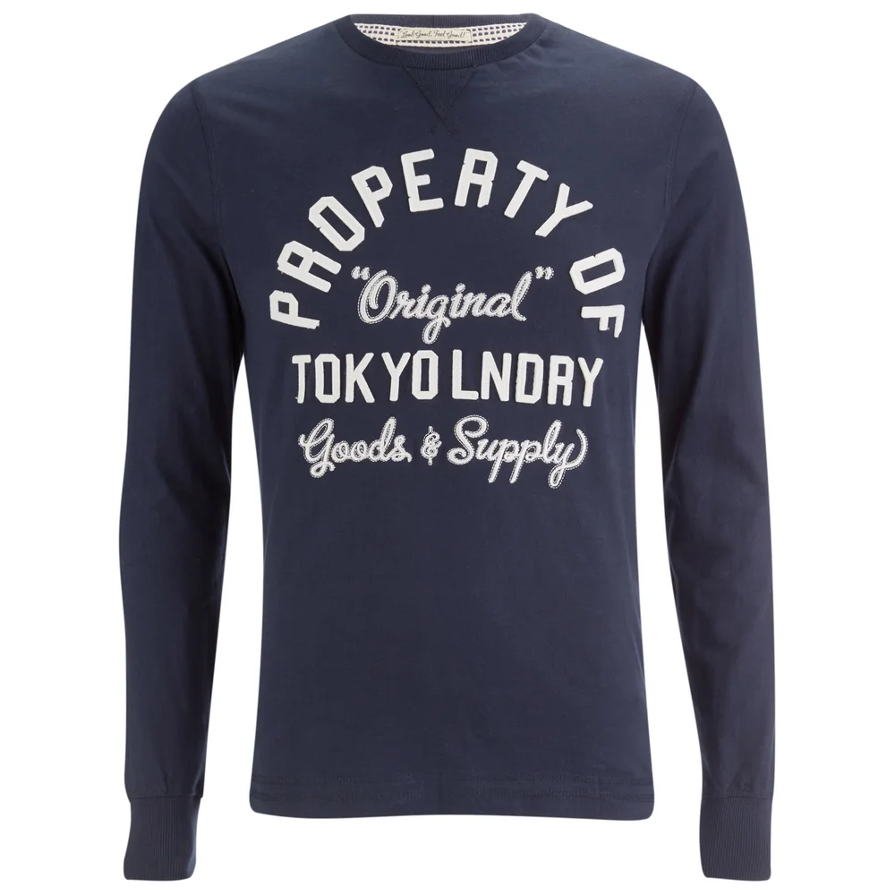 Tokyo Laundry Men's Rowe Creek Long Sleeve Top - Dress Blue - S - Blauw Afbeelding 1
