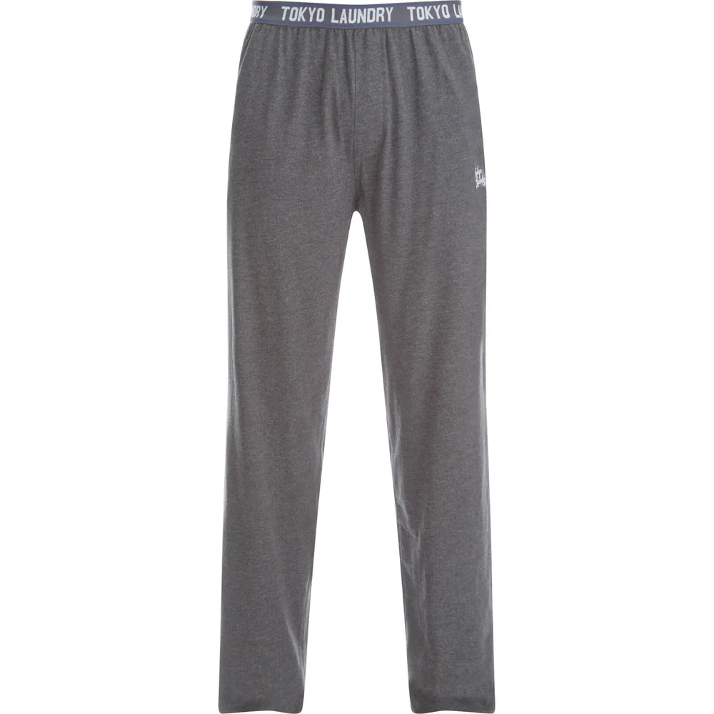 Tokyo Laundry Men's Corsham Jersey Lounge Pants - Charcoal Marl - S - Grijs Afbeelding 1