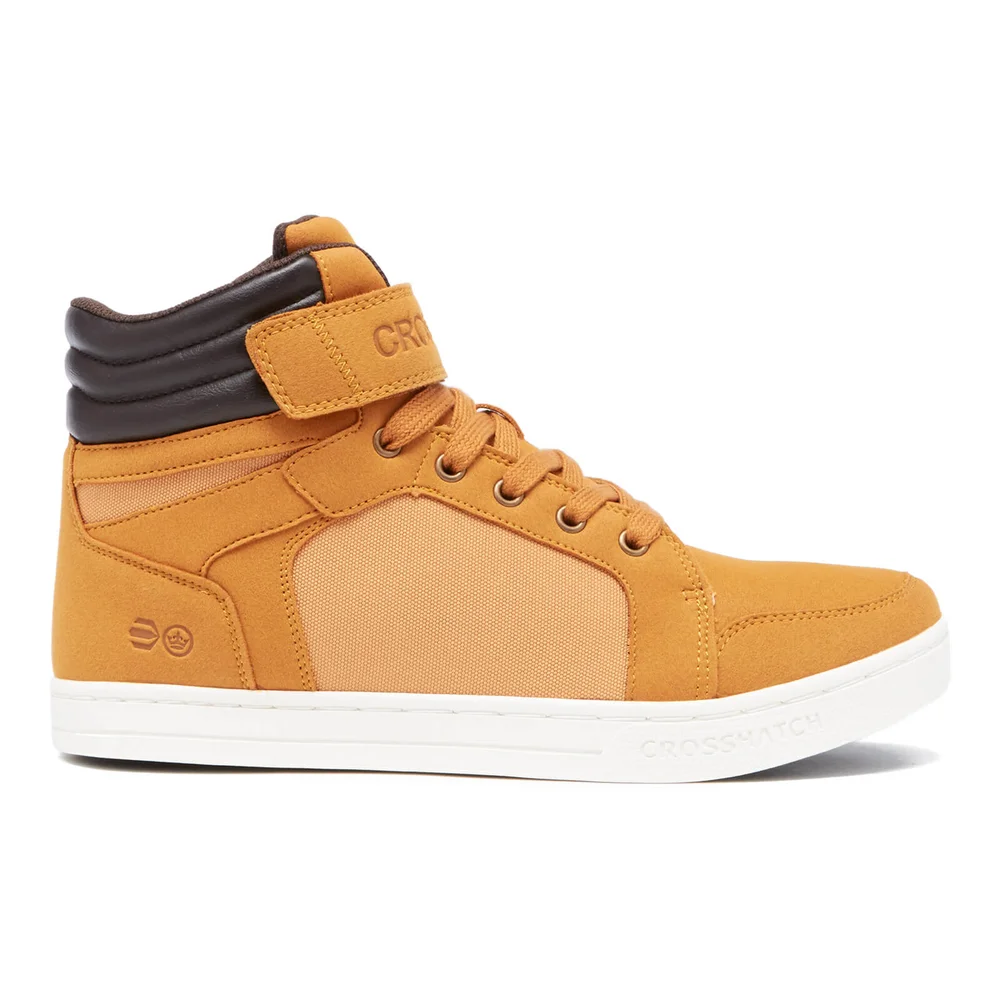 Crosshatch Men's Ryders Mid Top Trainers - Cathay Spice - UK 7 - Brown Afbeelding 1