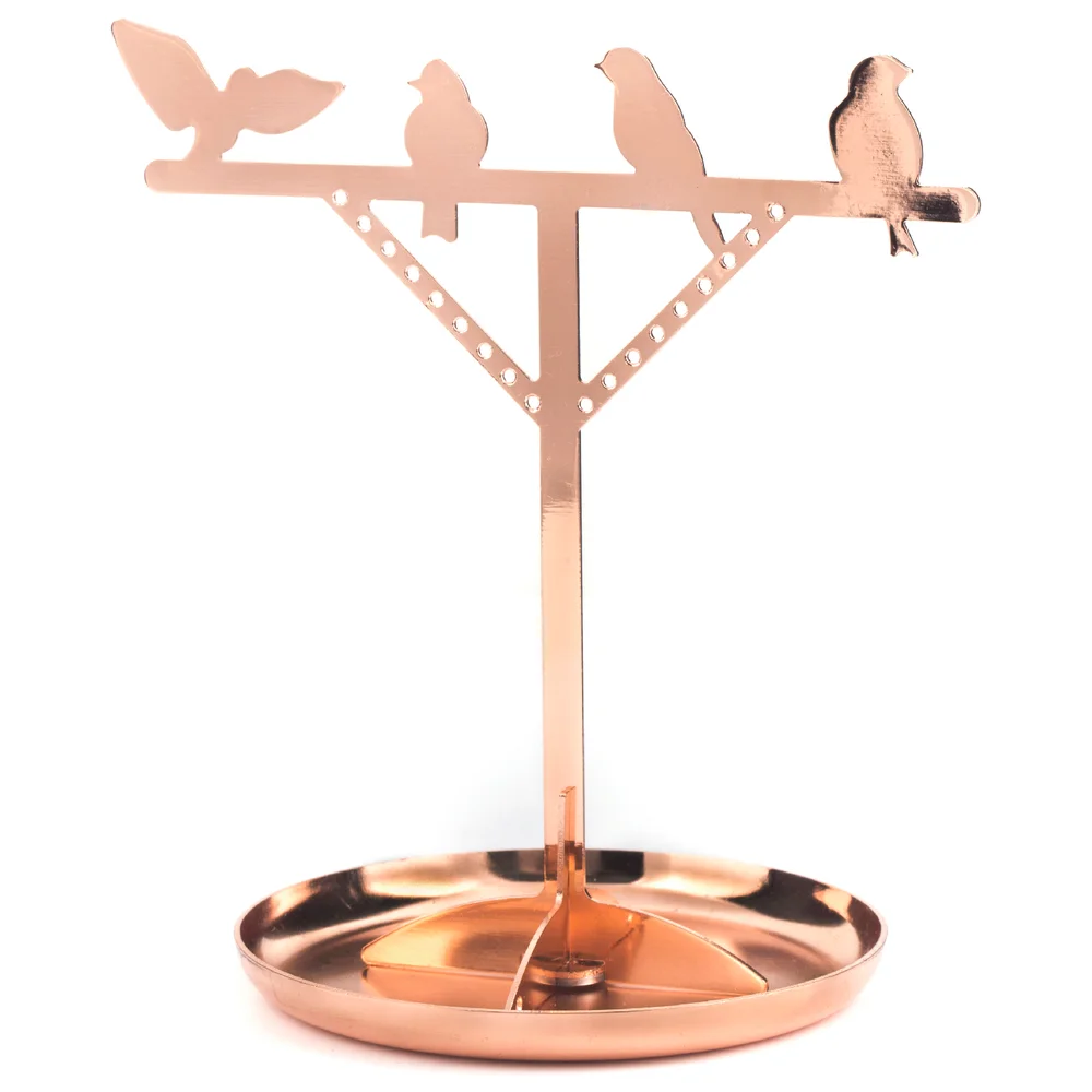 Copper Bird Jewellery Stand Afbeelding 1