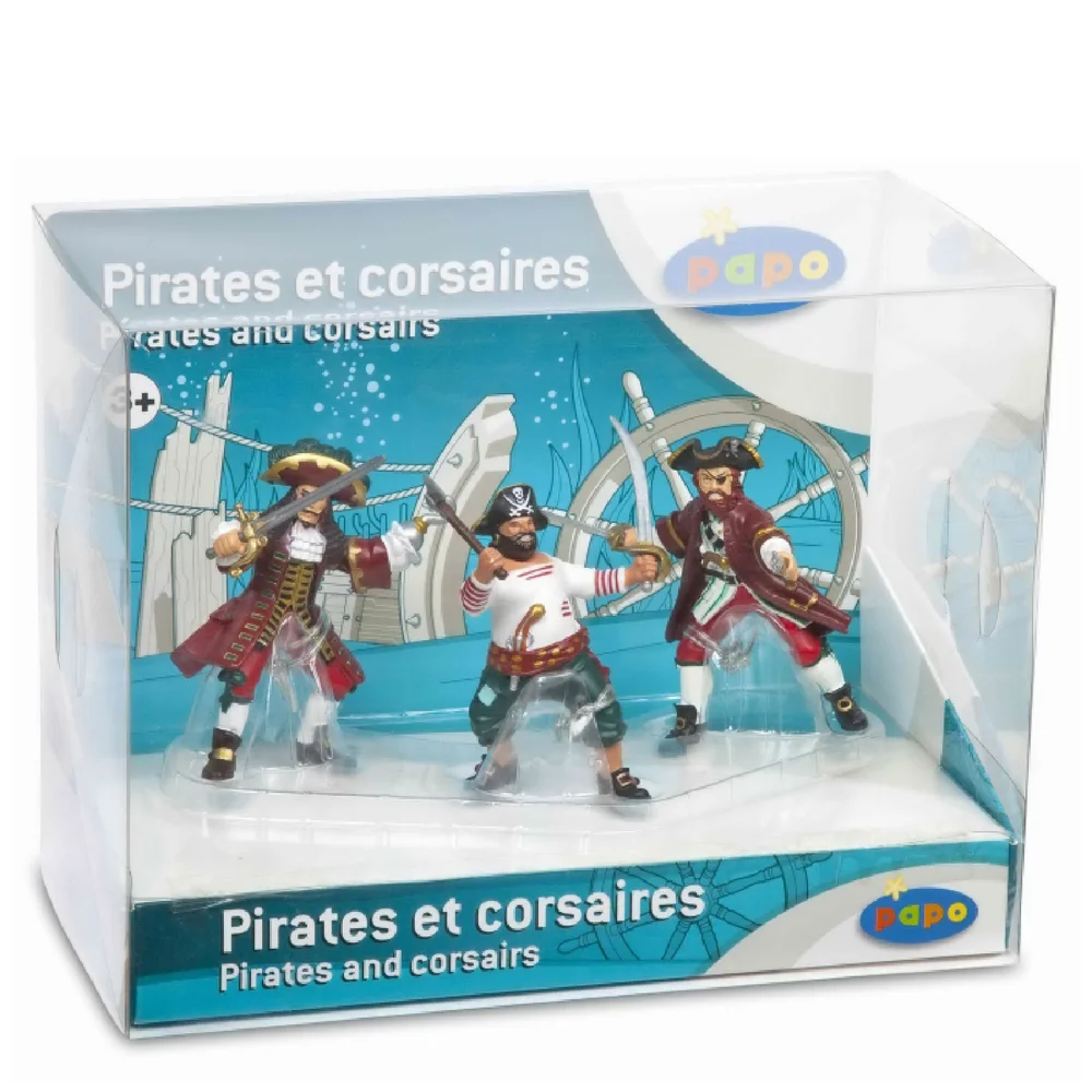 Papo Pirates and Corsairs: Display Box Pirates and Corsairs (3 Figurines) Afbeelding 1