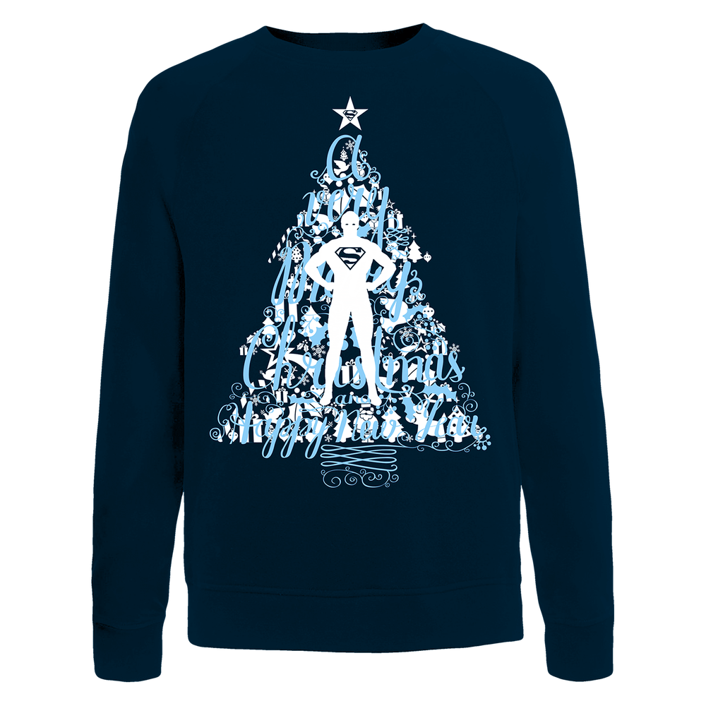 DC Comics Men's Batman Christmas Fairisle Sweatshirt - Navy - S - Navy blauw Afbeelding 1