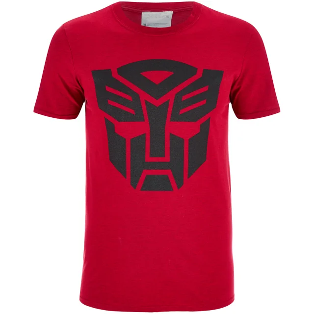 Transformers Transformers Zwart Emblem Heren T-Shirt -Rood
