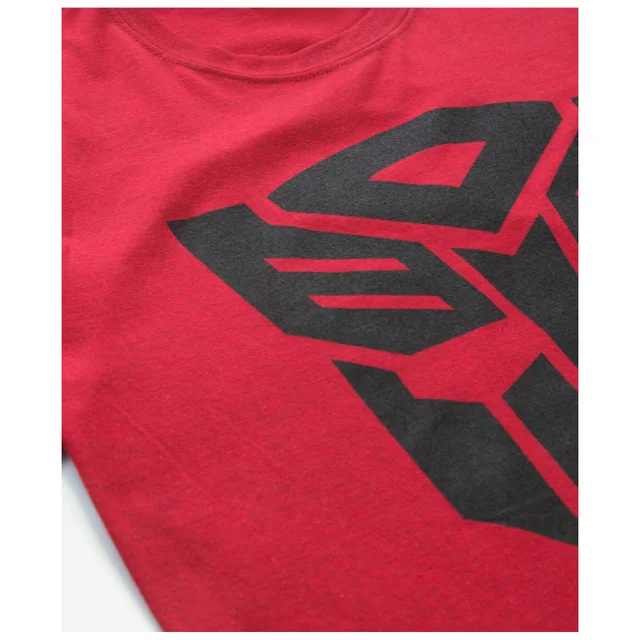 Transformers Transformers Zwart Emblem Heren T-Shirt -Rood