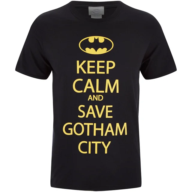 DC Comics Batman Keep Calm Heren T-Shirt - Zwart
