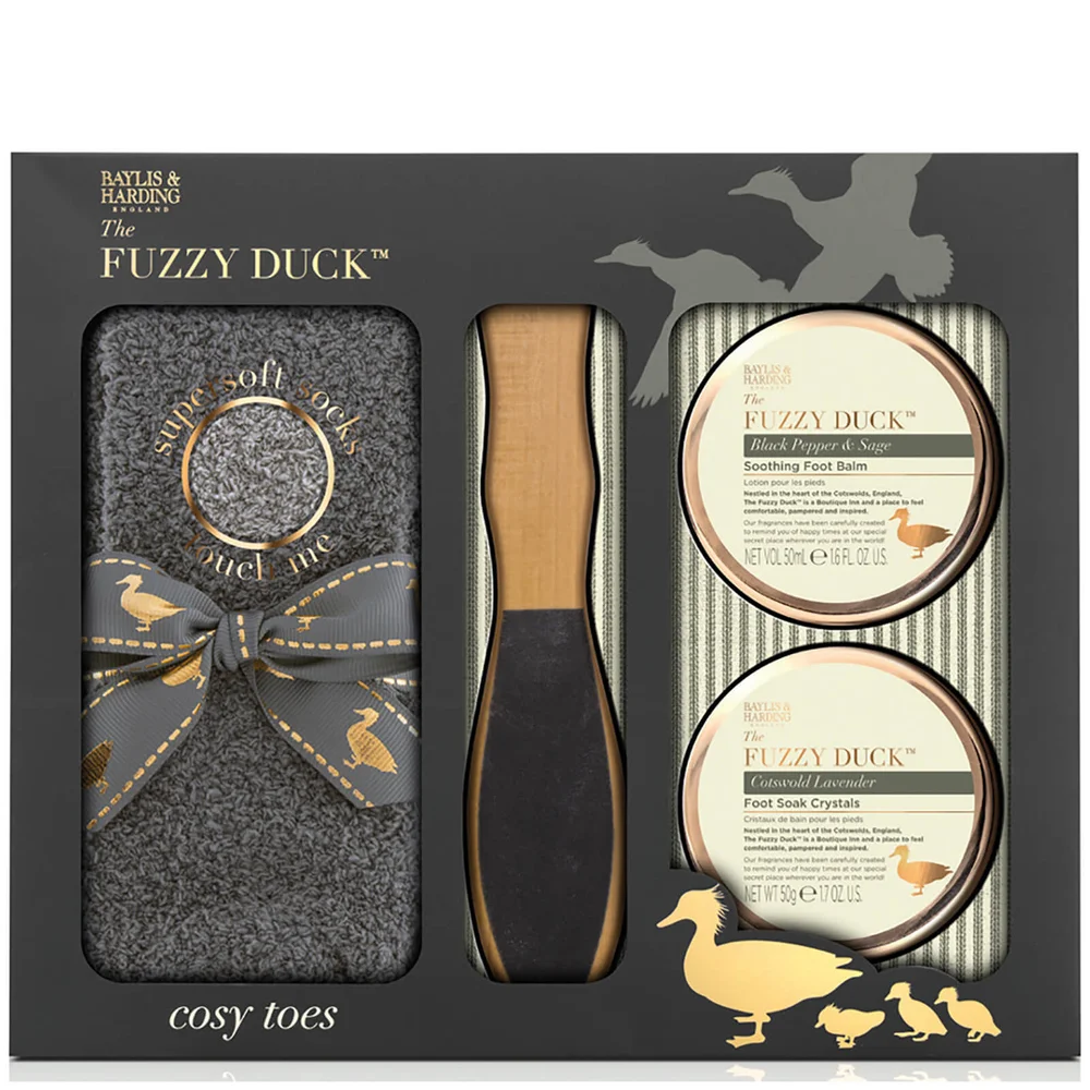 Baylis & Harding Fuzzy Duck Black Pepper & Sage 4 Piece Pedicure Gift Set Afbeelding 1