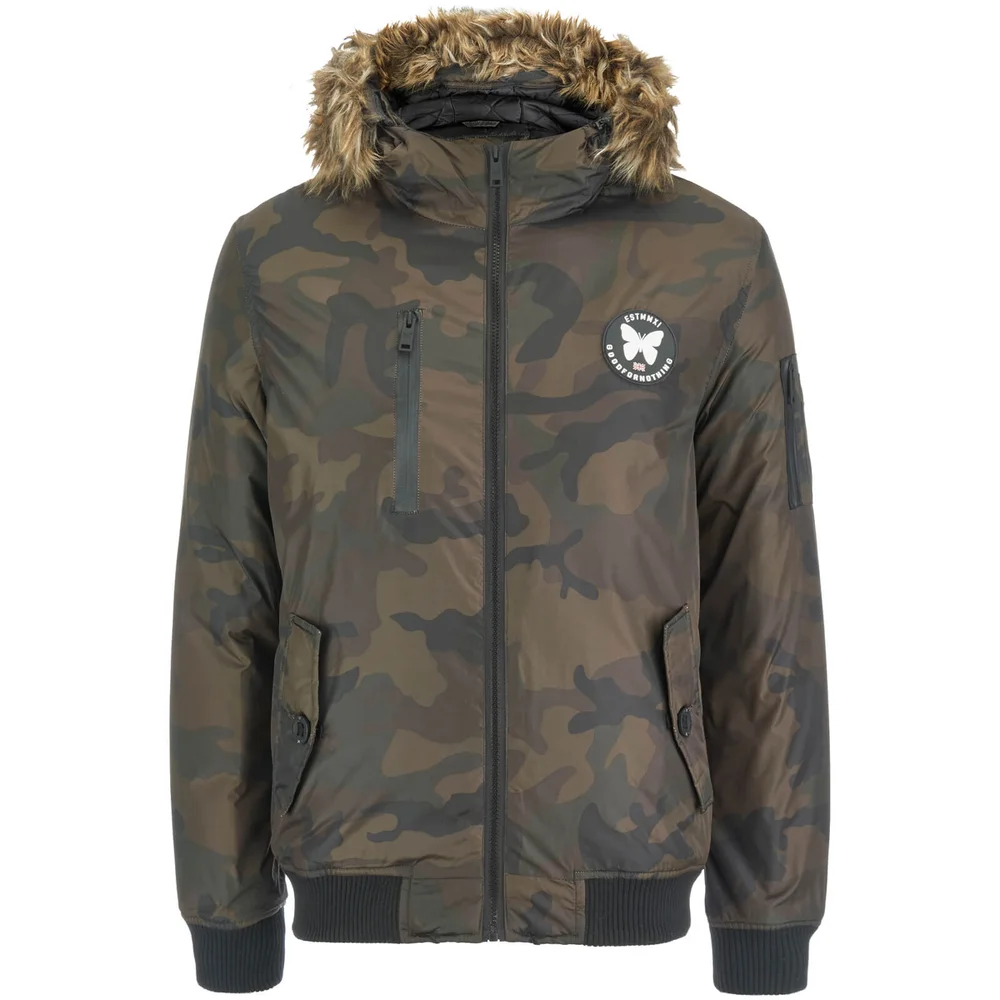 Good For Nothing Men's Alaska Bomber Jacket - Camo - M - Groen Afbeelding 1