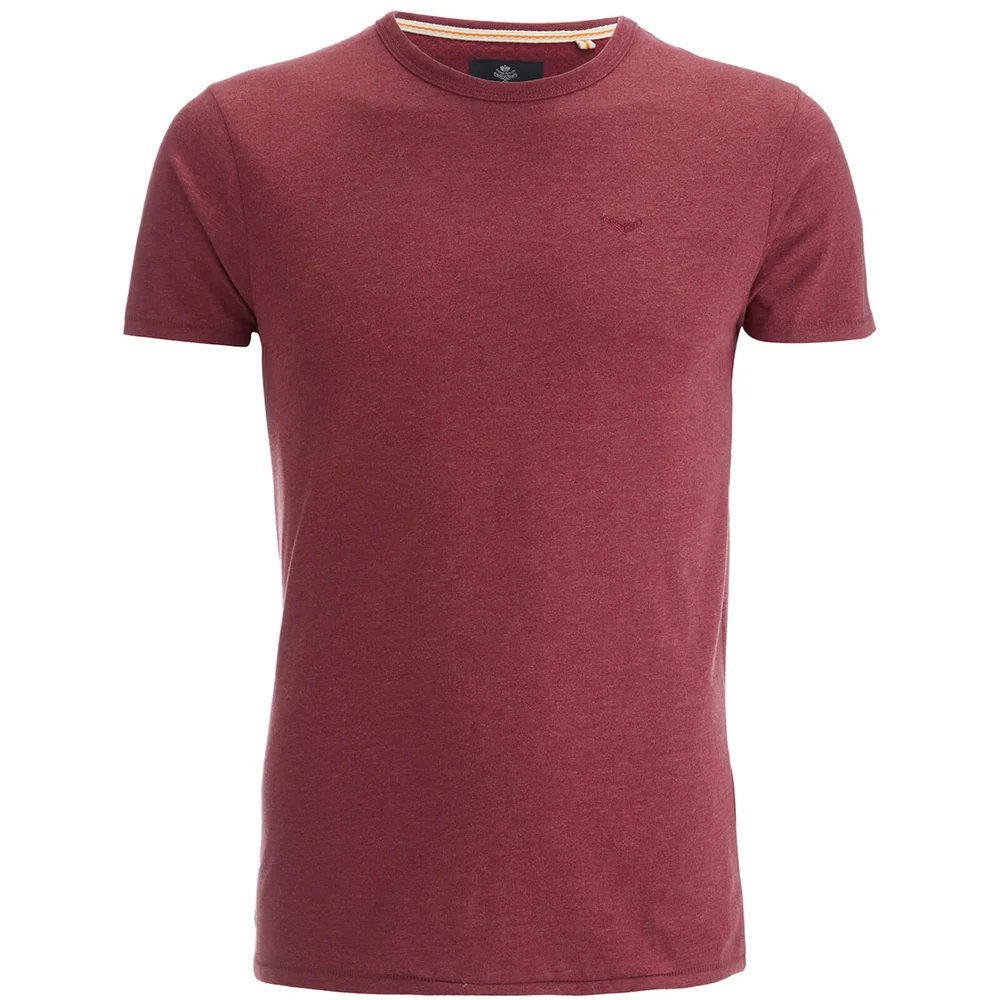 Threadbare Men's William T-Shirt - Burgundy Marl - S - Burgundy Afbeelding 1