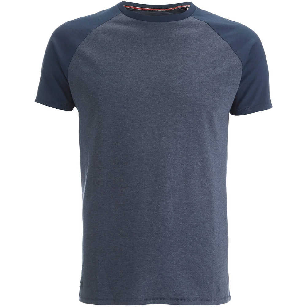 Threadbare Men's Abbot Raglan Sleeve T-Shirt - Navy Marl - S Afbeelding 1