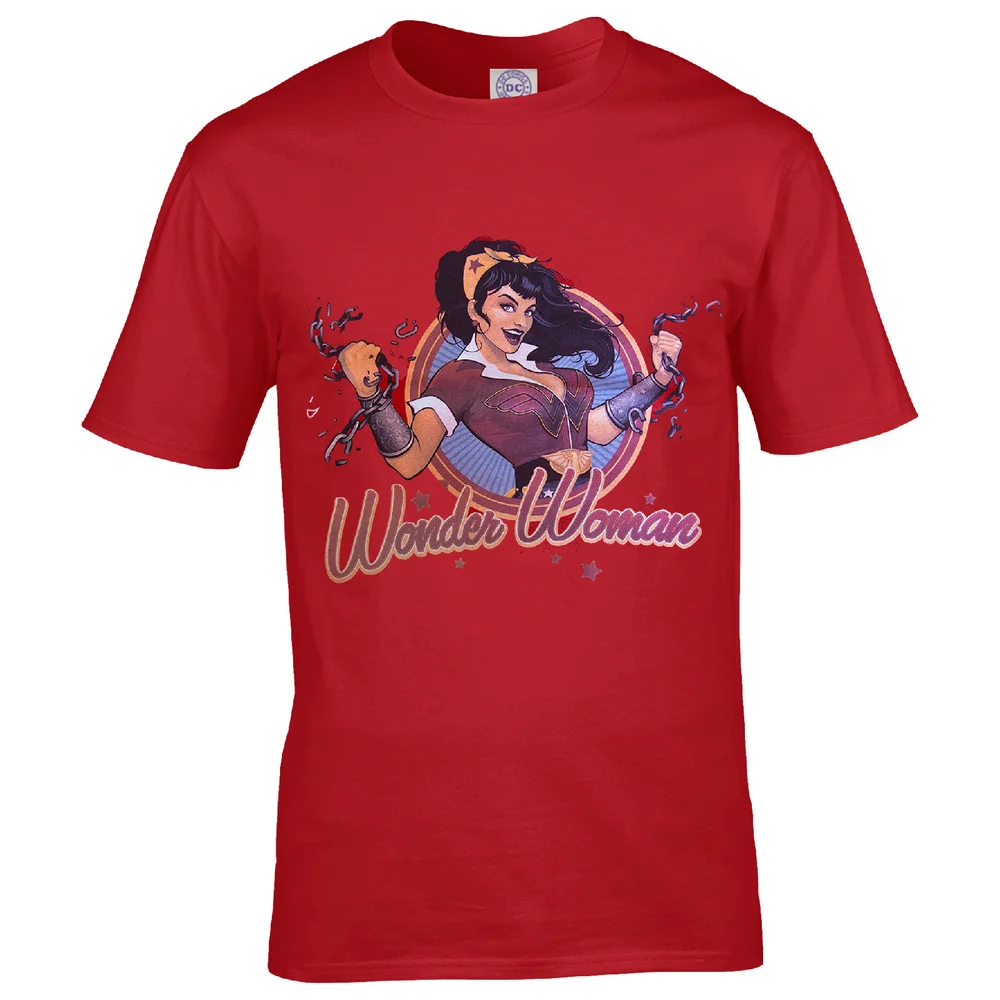 DC Comics Bombshell Wonder Woman Logo Heren T-Shirt - Rood - S Afbeelding 1
