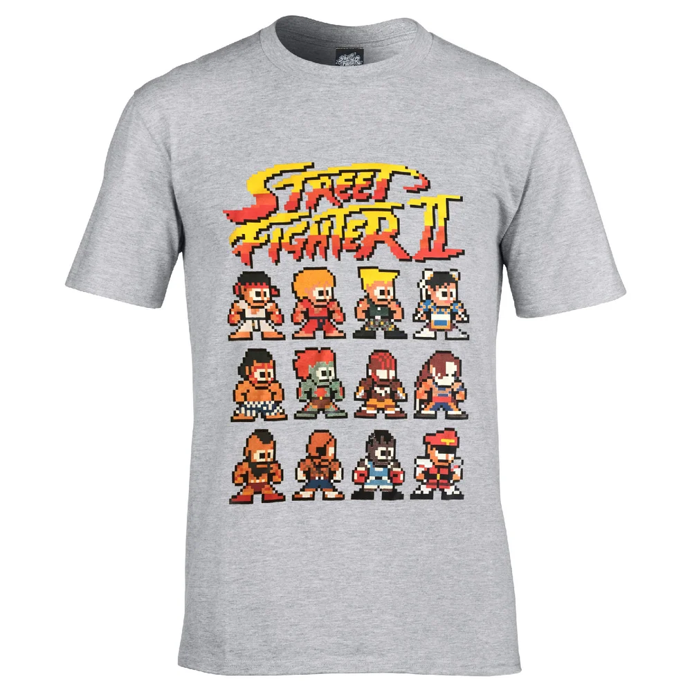 Capcom Street Fighter Street Fighter II Heren T-Shirt - Grijs - S - Grijs Afbeelding 1